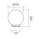 Redo 9771 - Asenduslambikuppel SFERA d. 25 cm IP44 valge