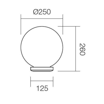 Redo 9771 - Asendusvari välivalgustile SFERA d. 25 cm IP44 valge