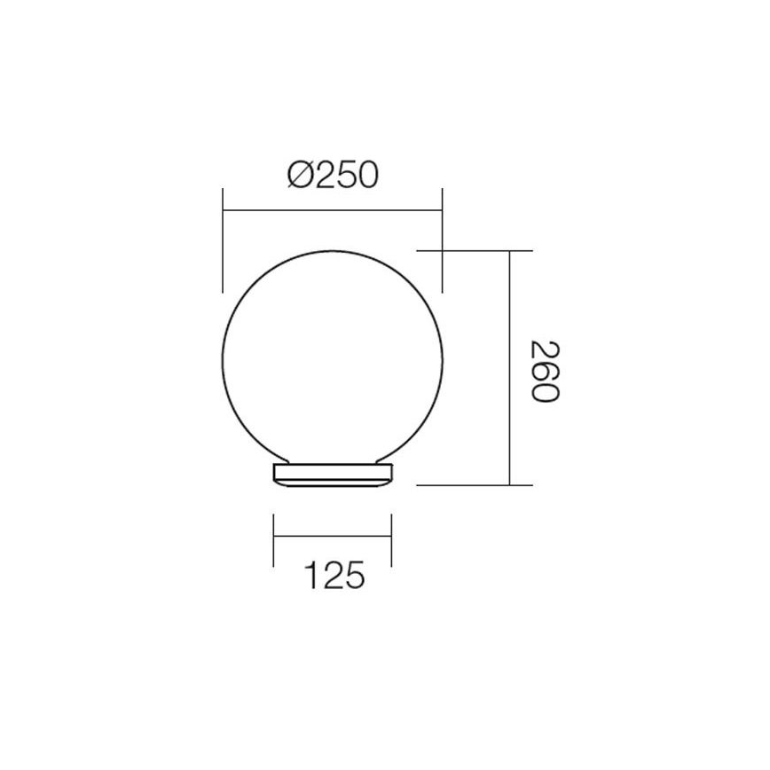 Redo 9771 - Asendusvari välivalgustile SFERA d. 25 cm IP44 valge