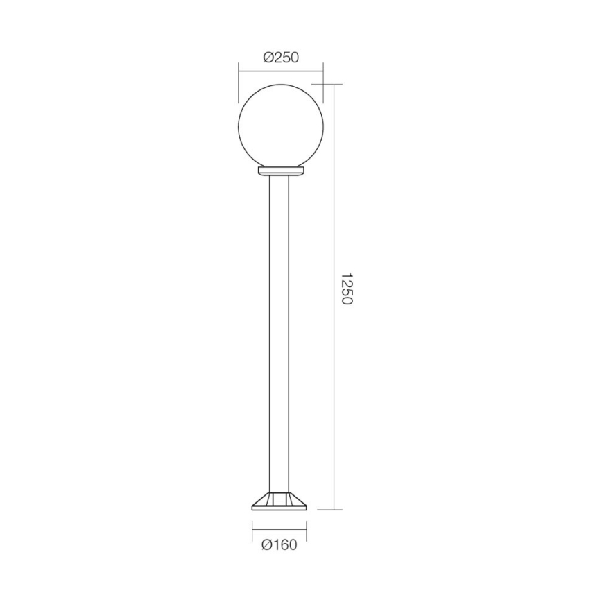 Redo 9776 - Välivalgusti SFERA 1xE27/42W/230V IP44 25x125 cm pruun