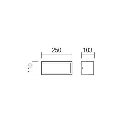 Redo 9897 - Seinavalgusti õue BRICK 1xE27/23W/230V IP54