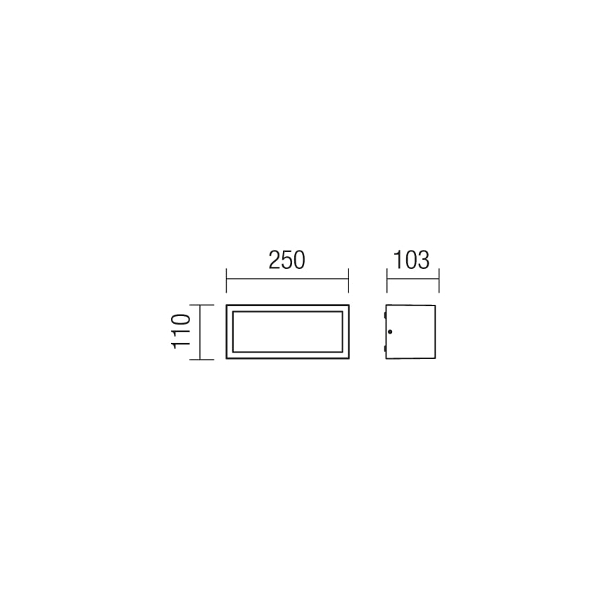 Redo 9897 - Seinavalgusti õue BRICK 1xE27/23W/230V IP54