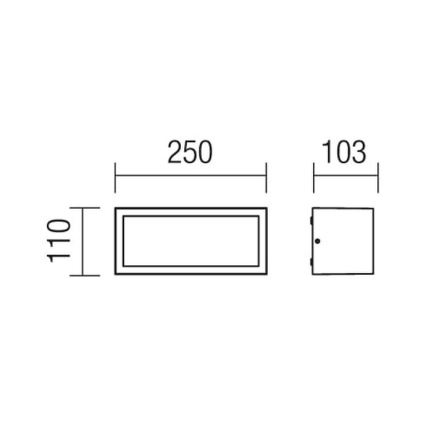 Redo 9898 - Seinavalgusti õue BRICK 1xE27/23W/230V IP54