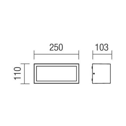 Redo 9899 - Seinavalgusti õue BRICK 1xE27/23W/230V IP54