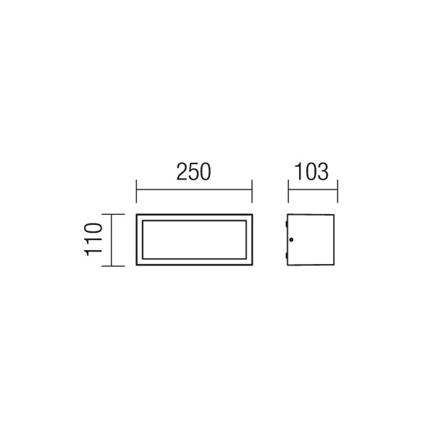 Redo 9899 - Seinavalgusti õue BRICK 1xE27/23W/230V IP54