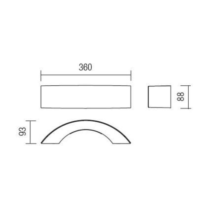 Redo 9903 - LED-seinavalgusti õue ECLIPSE 3xLED/3W/230V IP54