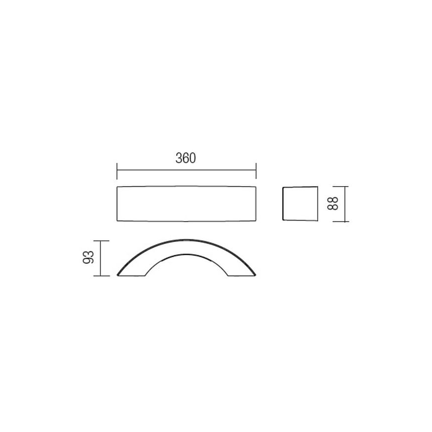 Redo 9903 - LED-seinavalgusti õue ECLIPSE 3xLED/3W/230V IP54