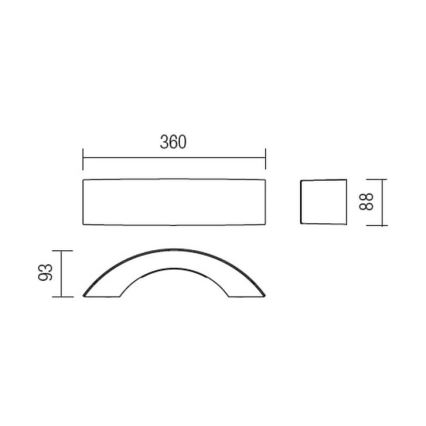 Redo 9904 - LED-seinavalgusti õue ECLIPSE 3xLED/3W/230V IP54