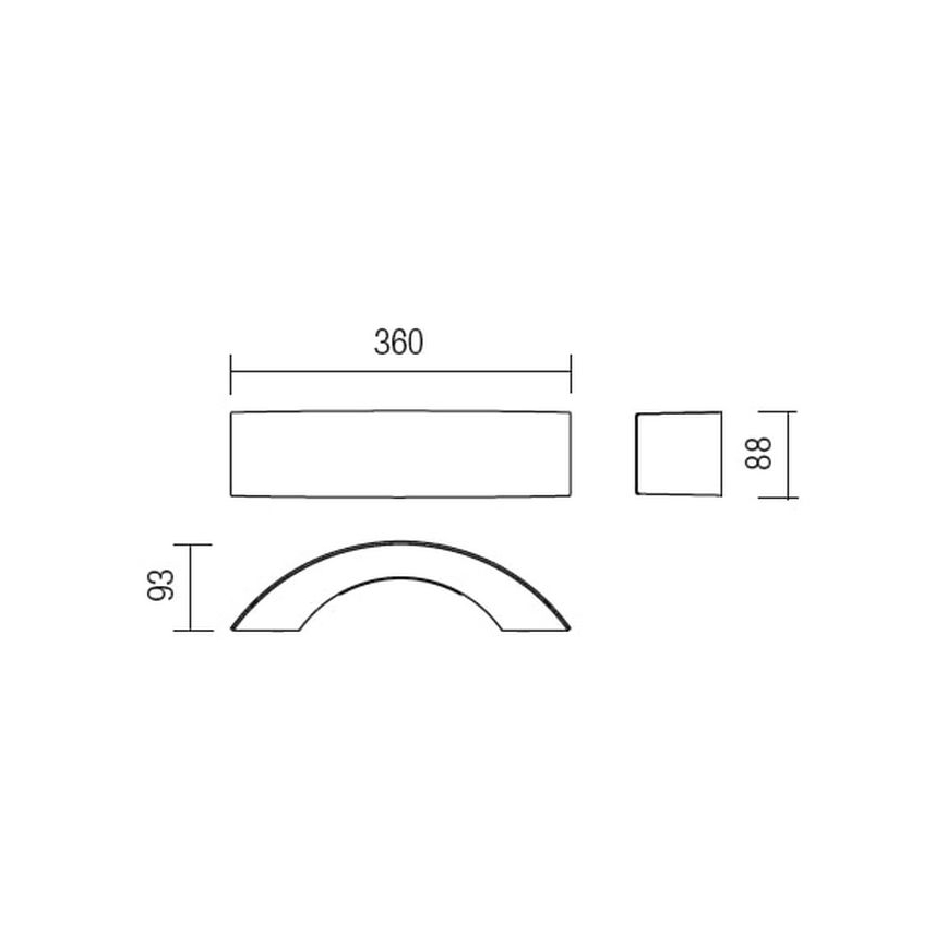Redo 9904 - LED-seinavalgusti õue ECLIPSE 3xLED/3W/230V IP54
