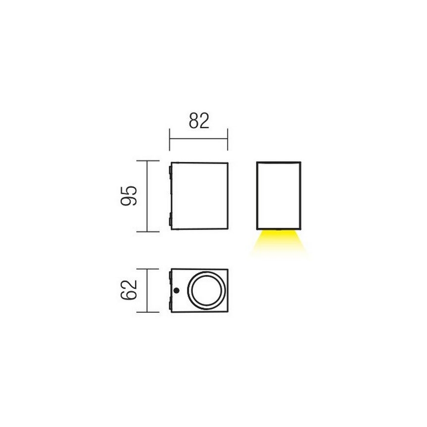 Redo 9907 - LED Väli seinavalgusti BEAM LED/5W/230V IP54