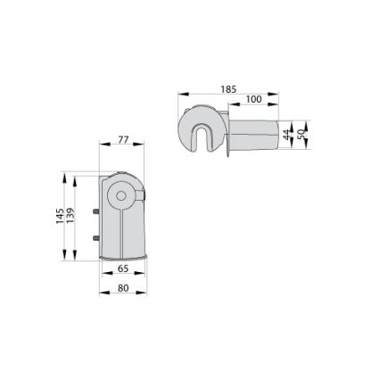 Reguleeritav kinnitus tänavalambile IP44 Ø 53-60 mm hall