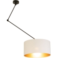 Reguleeritav LED-lühter varrasel GORTA 1xE27/60W/230V valge/kuldne