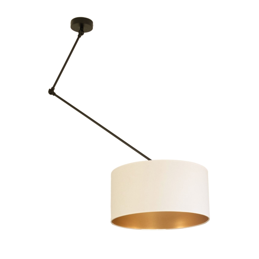 Reguleeritav LED-lühter varrasel GORTA 1xE27/60W/230V valge/kuldne