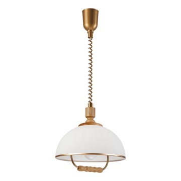 Reguleeritav lühter RAMONA 1xE27/60W/230V pruun/valge/tamm