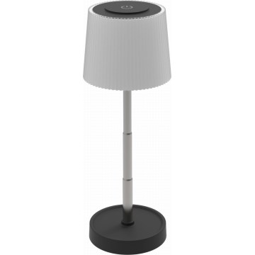 Reguleeritav puutetundlik laetav välitingimustes kasutatav LED-laualamp LED/2W/5V IP44 1200 mAh, hall