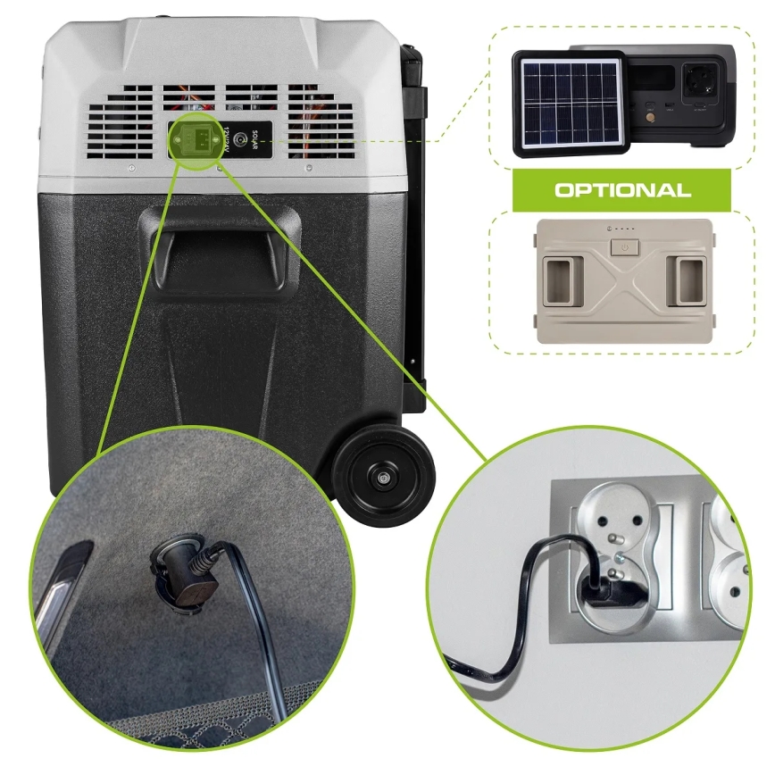 Reisi refrigerator LCD ekraaniga 40 l 230V/12V/24V must