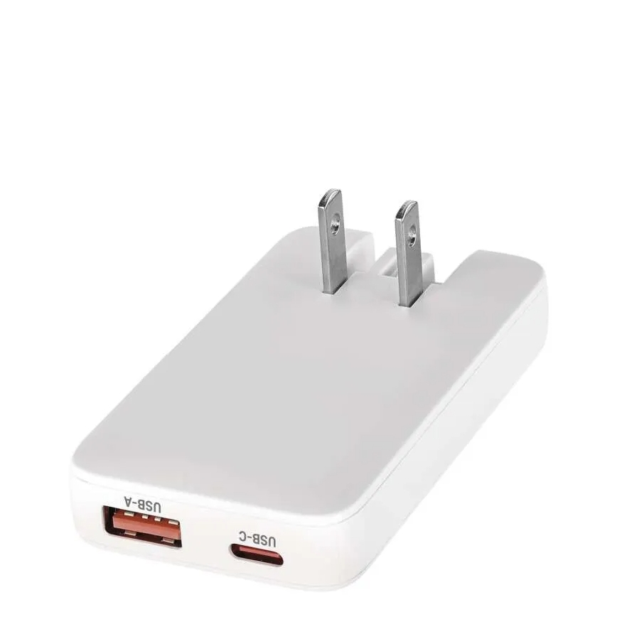 Reisiadapter USB-ühendusega ja vahetatavate pistikutega, GaN, 100–250V