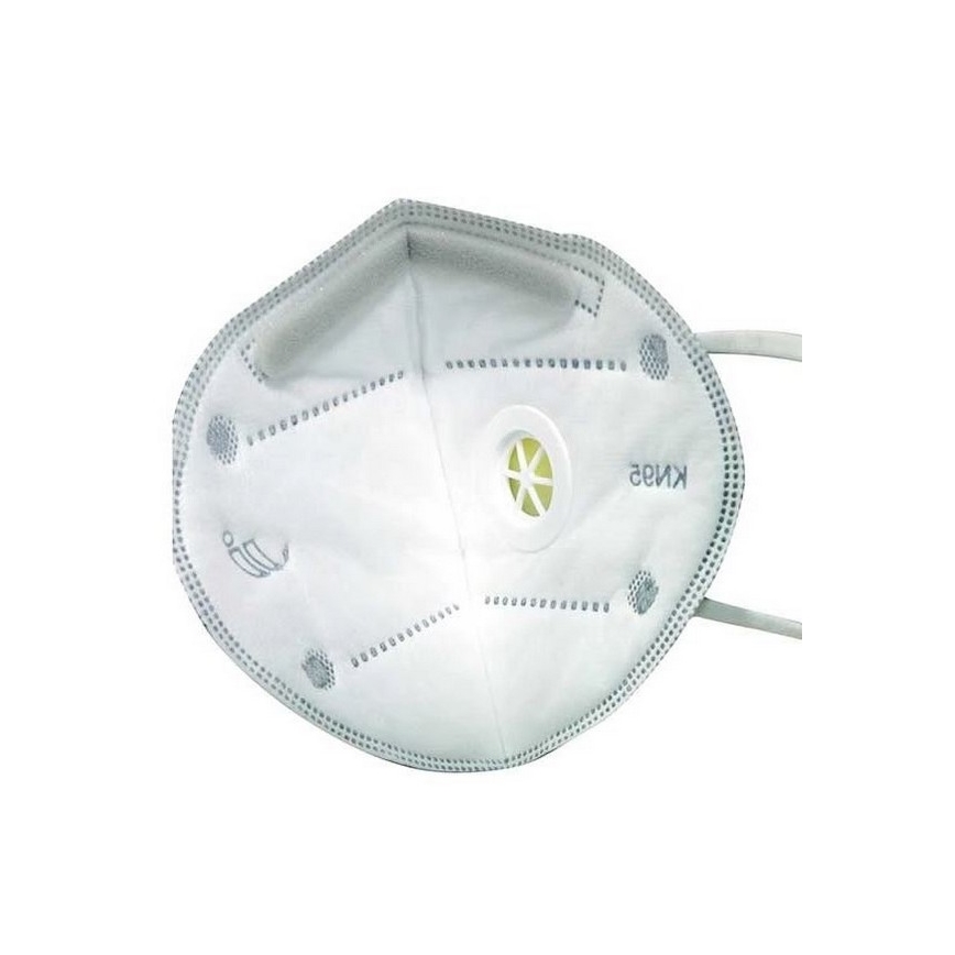 Respiraator 5 kihilise klapiga KN95 (FFP2), süsinikkiud