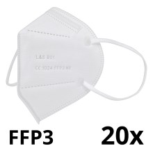 Respiraator FFP3 NR L&S B01 - 5 kihti - 99,87% tõhusus 20 tk