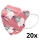 Respiraator - laste suurus FFP2 Kids NR CE 0370 õhupallid roosa 20 tk