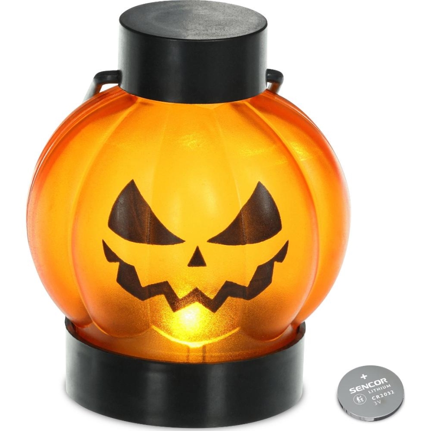 KOMPLEKT 6x LED Kaunistus HALLOWEEN LED/1xCR2032/soe valge kõrvitsad