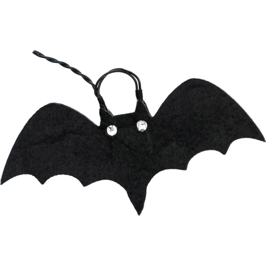 LED dekoratiivne kett HALLOWEEN 10xLED/2xAA/soe valge 1,3m nahkhiired