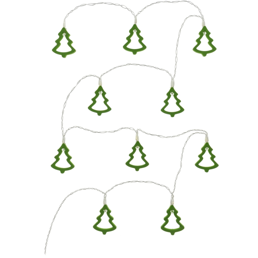 LED dekoratiivne valguskett 10xLED/2xAA 1,6m soe valge