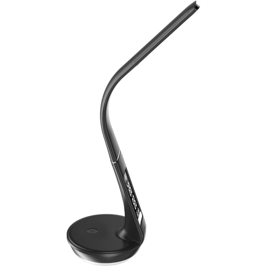 LED Hämardatav laualamp juhtmevaba laadimisega Qi 5W ja ekraan LED/6W/230V 3000/4000/6000K must