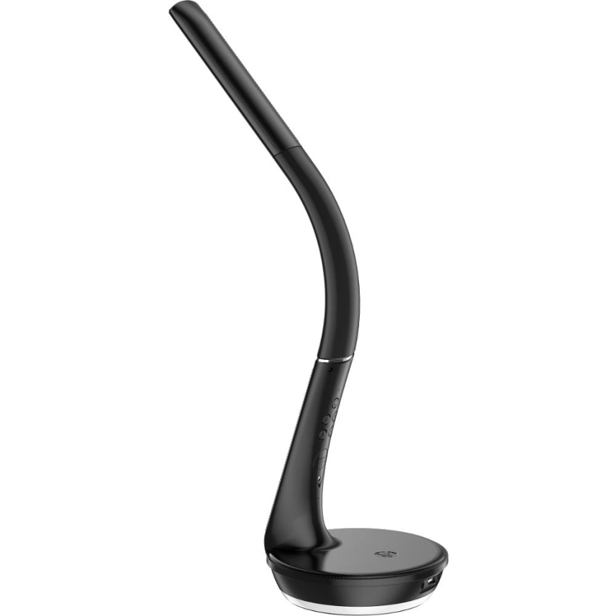 LED Hämardatav laualamp juhtmevaba laadimisega Qi 5W ja ekraan LED/6W/230V 3000/4000/6000K must