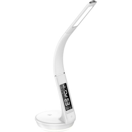 LED Hämardatav laualamp juhtmevaba laadimisega Qi 5W ja ekraan LED/6W/230V 3000/4000/6000K valge