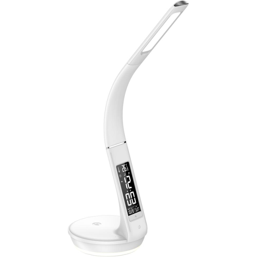 LED Hämardatav laualamp juhtmevaba laadimisega Qi 5W ja ekraan LED/6W/230V 3000/4000/6000K valge