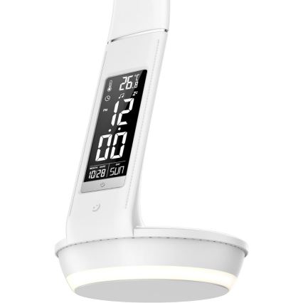 LED Hämardatav laualamp juhtmevaba laadimisega Qi 5W ja ekraan LED/6W/230V 3000/4000/6000K valge