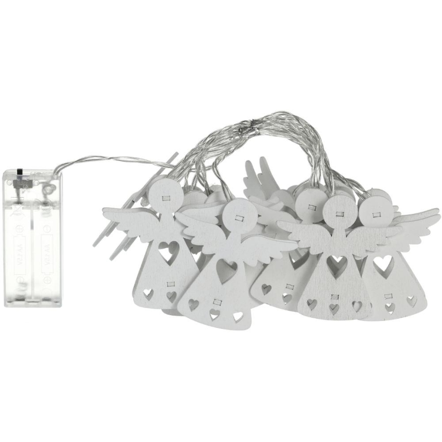 LED jõulutuled 10xLED/2xAA/soe valge 2m inglid