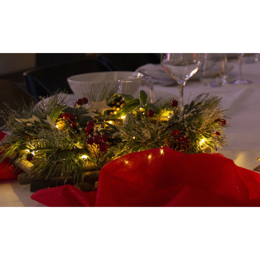 LED Jõuluteemaline pärg LED/3xAA d. 30 cm
