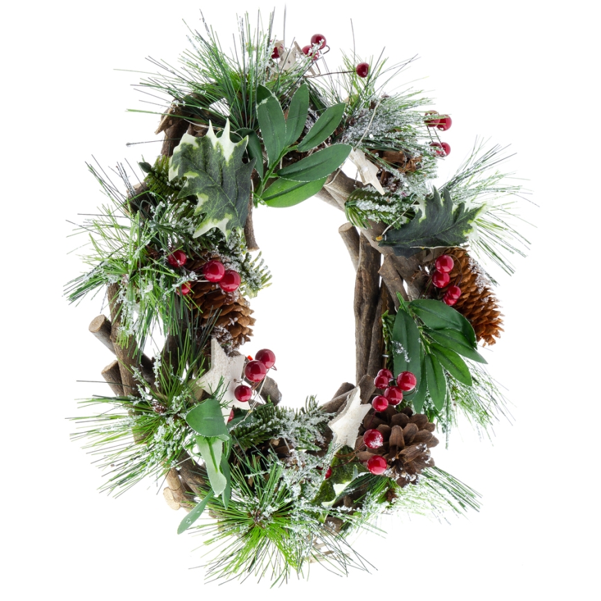 LED Jõuluteemaline pärg LED/3xAA d. 30 cm