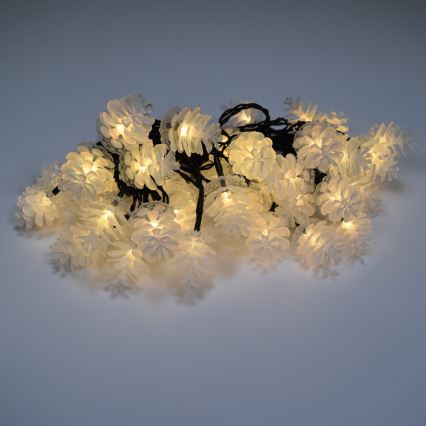 LED Jõuluteemaline väli valguskett 40xLED/15m IP44 soe valge
