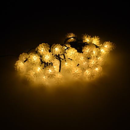 LED Jõuluteemaline väli valguskett 40xLED/15m IP44 soe valge