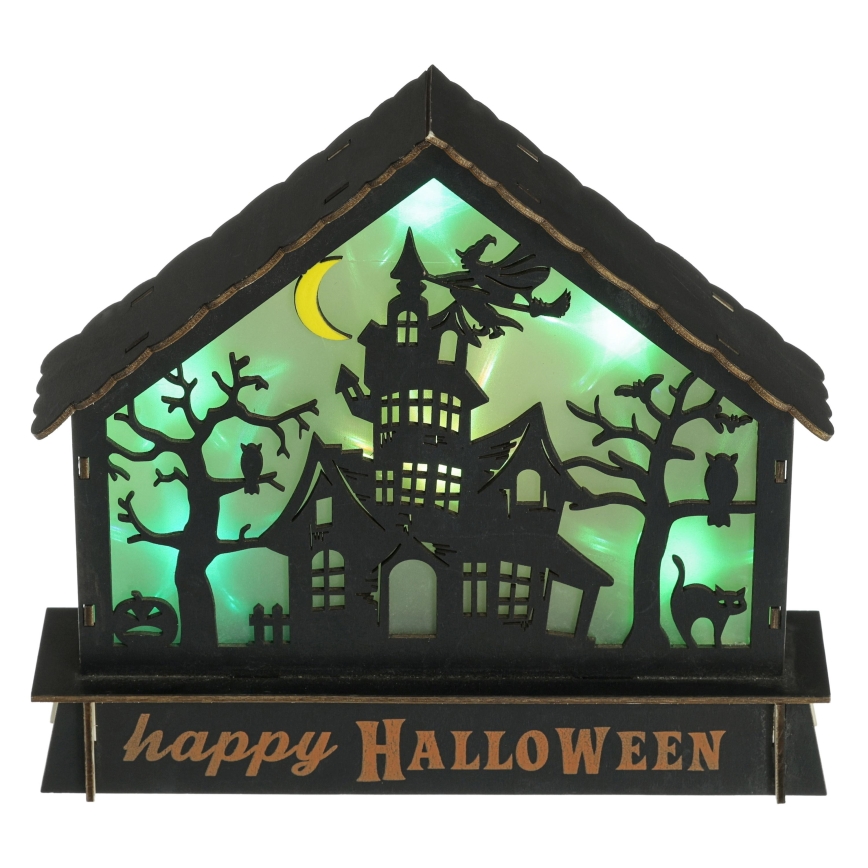 LED Kaunistus HALLOWEEN LED/2xAA/mitmevärviline kummitusmaja