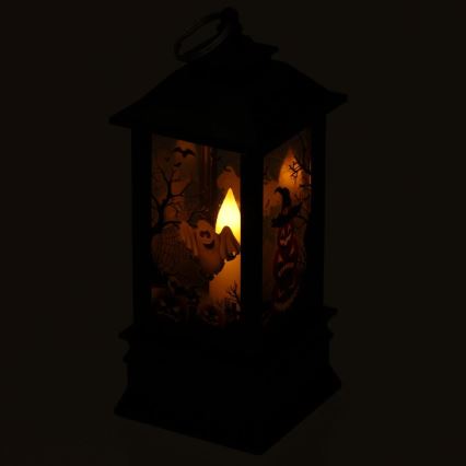 LED Kaunistus HALLOWEEN LED/3xAAA/soe valge latern kõrvitsatega