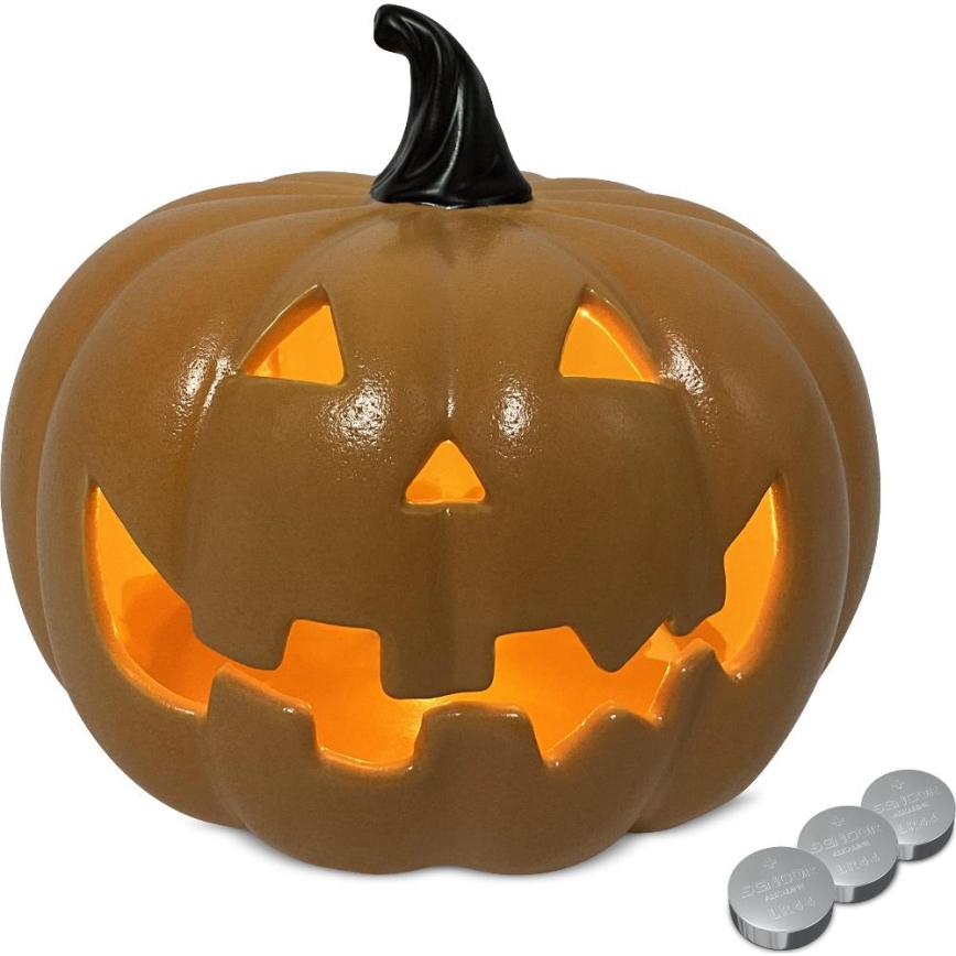 LED Keraamiline kõrvits HALLOWEEN LED/3xLR44/soe valge
