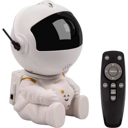 LED lasteprojektor 230V astronaut 12,5 cm + kaugjuhtimispult