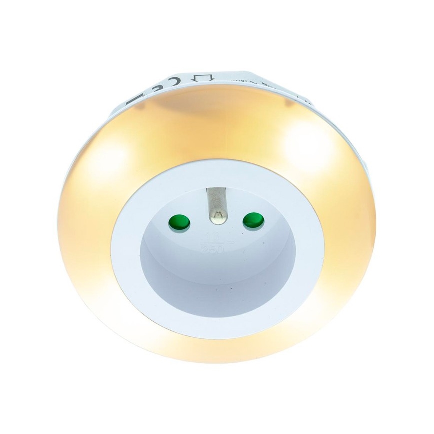 LED Navigatsioonivalgusti hämaraanduri ja pistikupesaga LED/0,6W/230V