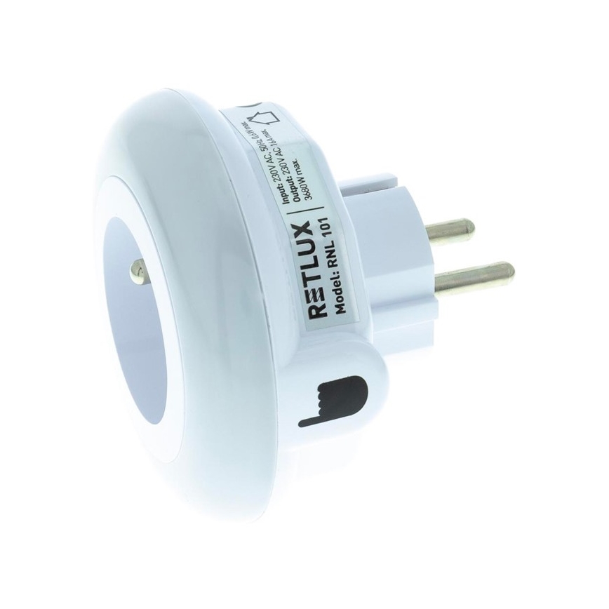LED Navigatsioonivalgusti hämaraanduri ja pistikupesaga LED/0,6W/230V