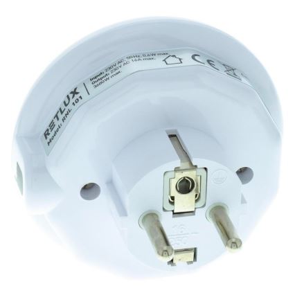 LED Navigatsioonivalgusti hämaraanduri ja pistikupesaga LED/0,6W/230V
