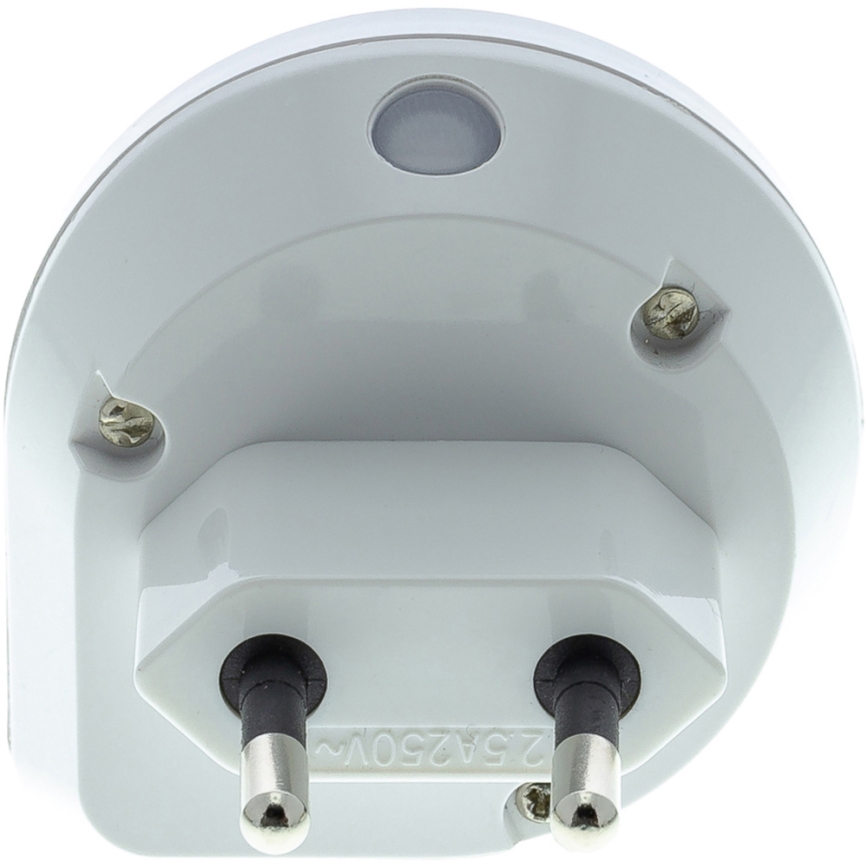LED Navigatsioonivalgusti pistikupessa anduriga LED/0,4W/230V 3000K valge