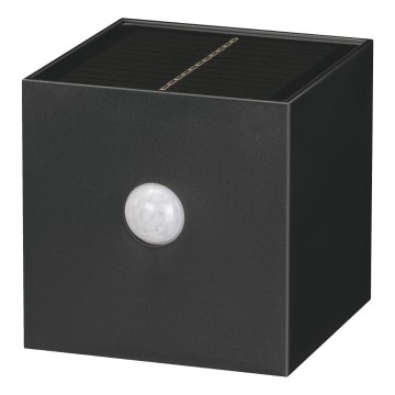 Retlux - LED-päikesepaneeliga seinavalgusti anduriga LED/1W/3,7V 1200 mAh IP44 must