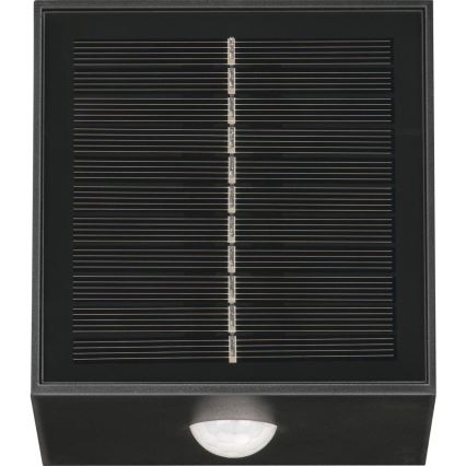 Retlux - LED-päikesepaneeliga seinavalgusti anduriga LED/1W/3,7V 1200 mAh IP44 must