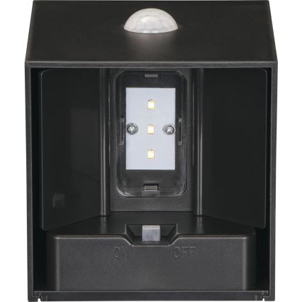 Retlux - LED-päikesepaneeliga seinavalgusti anduriga LED/1W/3,7V 1200 mAh IP44 must