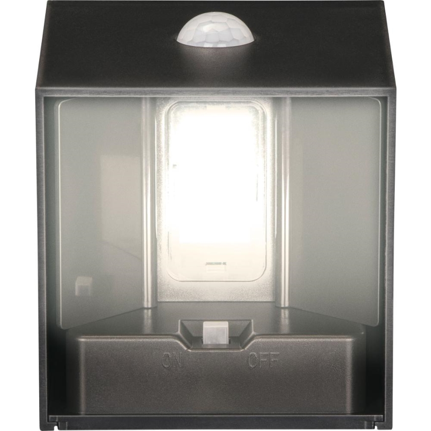 Retlux - LED-päikesepaneeliga seinavalgusti anduriga LED/1W/3,7V 1200 mAh IP44 must