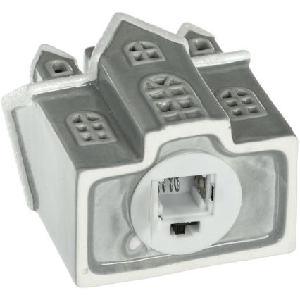 LED Portselan kaunistus LED/2xLR44/soe valge maja hall